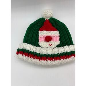 Hand made vintage child’s crochet/knit Santa Christmas hat